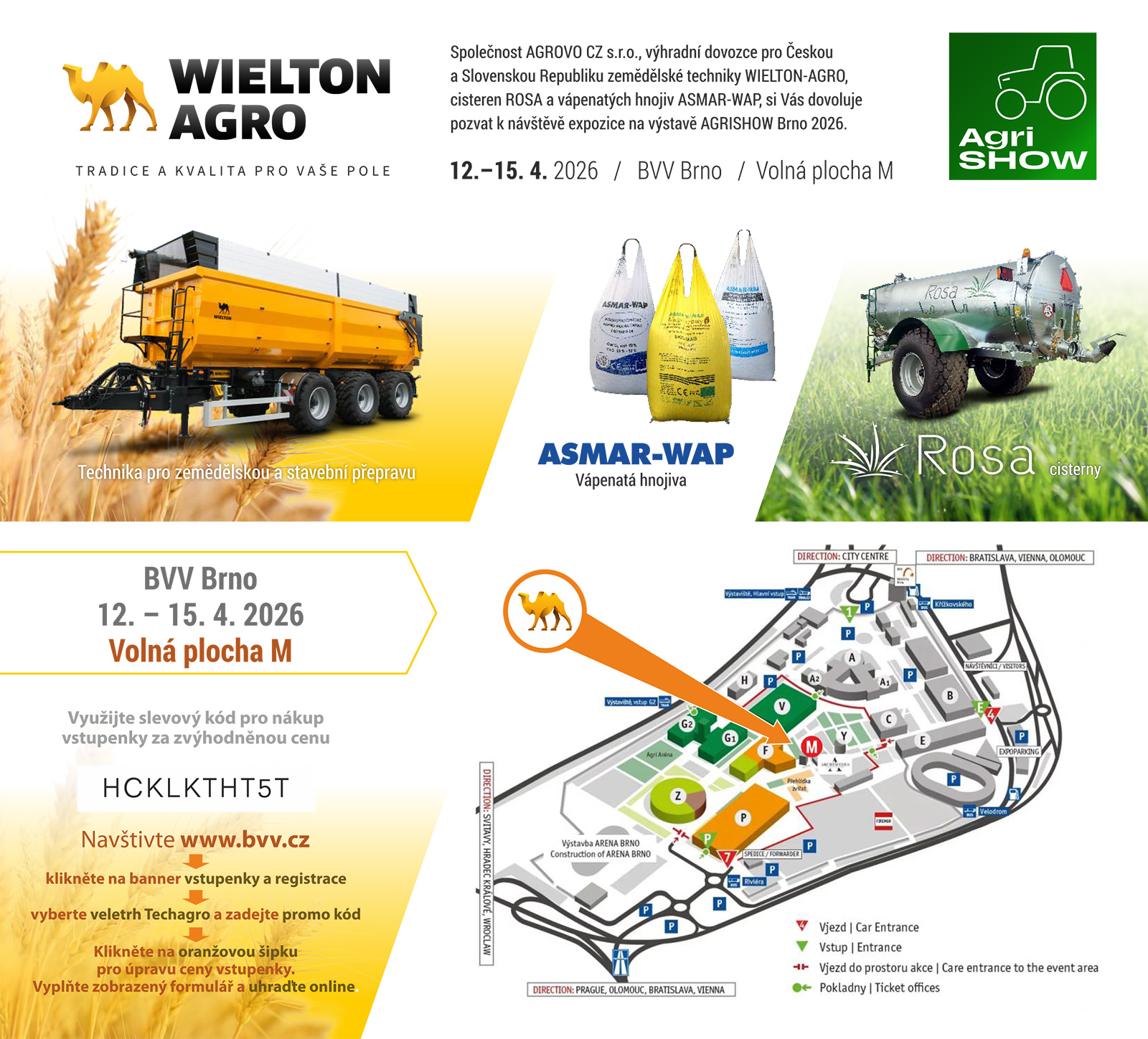 Pozvánka na AGRISHOW Brno 2026